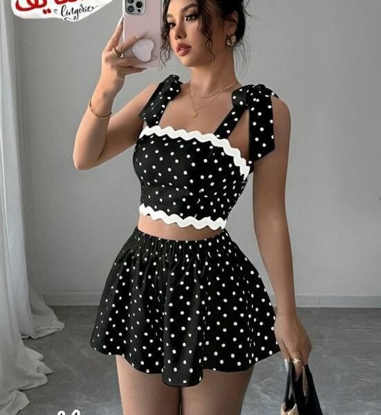 Women’s Polka-Dot Two-Piece Set — Model 1029