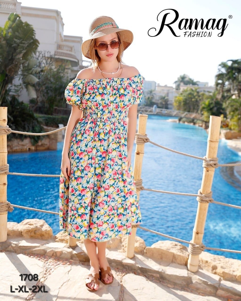 Women’s Floral Summer Dress — Model 1708