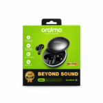 سماعات oraimo SpaceBuds اللاسلكية مع علبة الشحن باللون الأسود