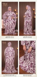 ⁦عباية ستان من تصميم أرماني بنقشة مشجرة أنيقة،⁩ - الصورة ⁦2⁩