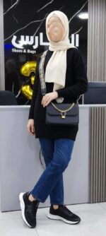 ⁦حذاء سنيكرز Fashion Star للنساء اسود⁩ - الصورة ⁦2⁩