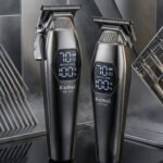 طقم احترافي من كيمي يتكون من ماكينتين (KEMEI KM-1550 و KEMEI KM-1360).