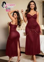 قميص نوم طويل موديل 1159 من El Zaeem lingerie