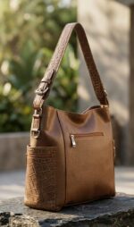 Women's Shoulder Bag Made of Genuine Leather