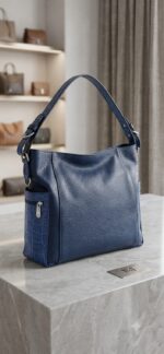 ⁦Women's Leather Shoulder Bag⁩ - الصورة ⁦2⁩