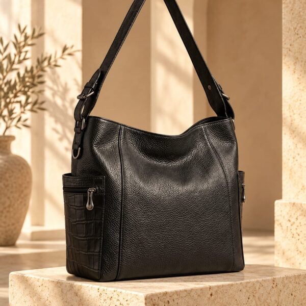 Genuine leather shoulder bag