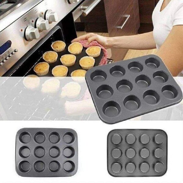 صينية كب كيك وكرات الكيك غير لاصقة (Non-stick Cupcake & Muffin Pan).