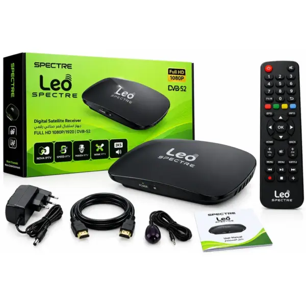 رسيفر Leo Spectre Full HD DVB-S2 - أسود