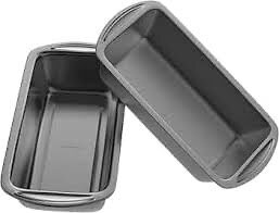 قالب خبز التوست والانجلش كيك غير لاصق (Non-stick Loaf Pan) بتصميم مستطيل متين ولون رمادي داكن/أسود