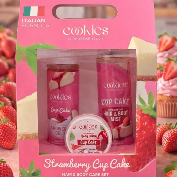 CUP CAKE SET (Hair & Body Mist + Body lotion + Shower gel)