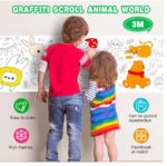 ⁦رول ورق التلوين للأطفال (Magic Art Painting Scroll / Animal Zoo).⁩ - الصورة ⁦5⁩