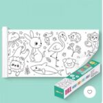 رول ورق التلوين للأطفال (Magic Art Painting Scroll / Animal Zoo).