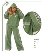 طقم ترنج نسائي قطعتين هودي وبنطال Luna's Story موديل 4012