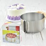 ⁦قالب التورتة والاستيل القابل للتعديل (Adjustable Cake Ring)، وهو أداة عملية واحترافية جداً لصناعة الكيك والتورتات بمقاسات مختلفة⁩ - الصورة ⁦2⁩