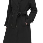 Original DKNY Women’s Trench Coat تصميم أنيق وكلاسيكي بقصة طويلة، Double-Breasted
