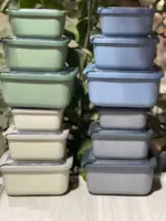 ⁦طقم علب ثلاجة 3 قطع مضلع⁩ - الصورة ⁦2⁩